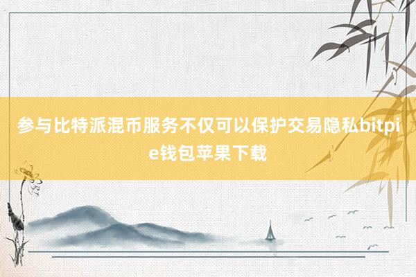 参与比特派混币服务不仅可以保护交易隐私bitpie钱包苹果下载