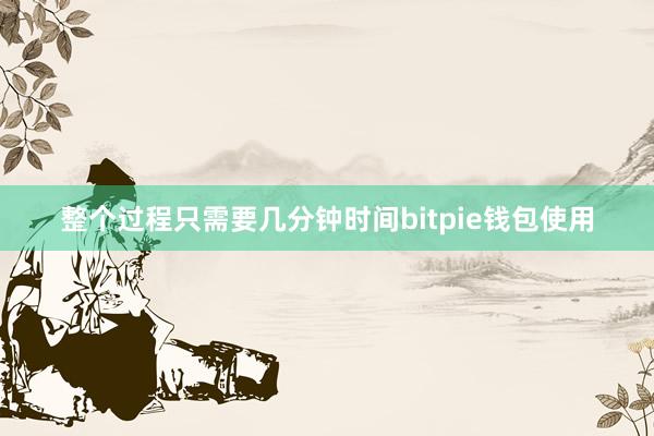 整个过程只需要几分钟时间bitpie钱包使用