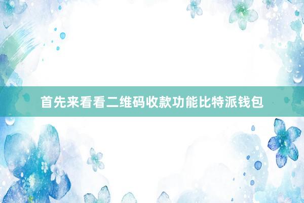 首先来看看二维码收款功能比特派钱包