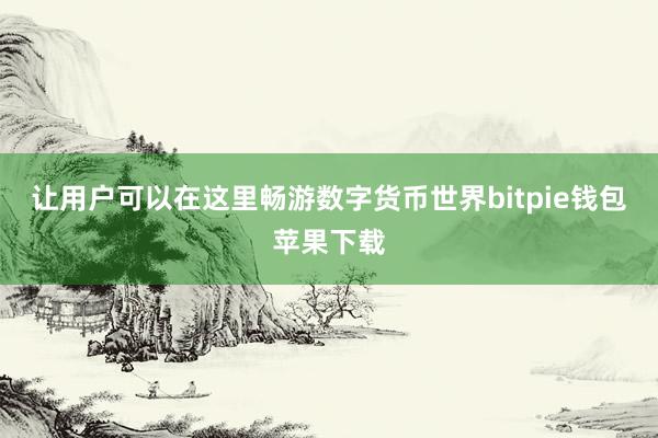 让用户可以在这里畅游数字货币世界bitpie钱包苹果下载