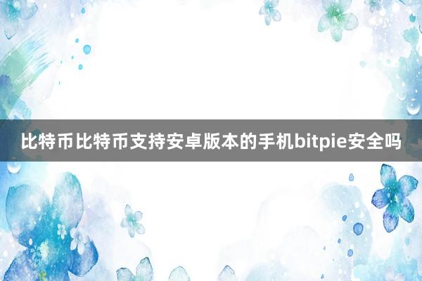 比特币比特币支持安卓版本的手机bitpie安全吗