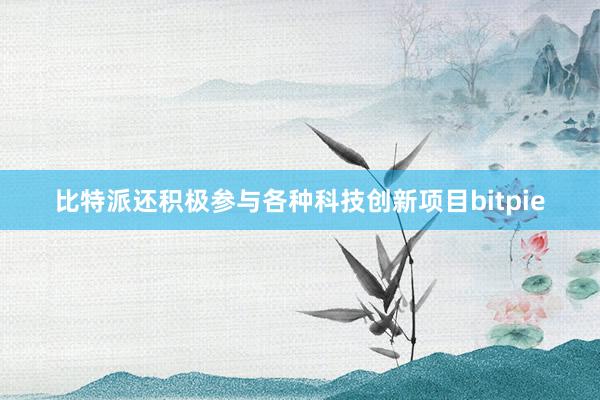 比特派还积极参与各种科技创新项目bitpie