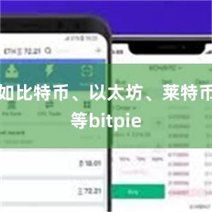 如比特币、以太坊、莱特币等bitpie