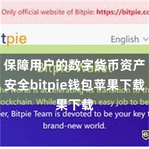 保障用户的数字货币资产安全bitpie钱包苹果下载