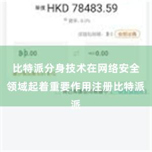 比特派分身技术在网络安全领域起着重要作用注册比特派